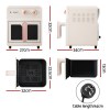 devanti 6l air fryer knob control 1700w cream