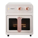 devanti 6l air fryer knob control 1700w cream