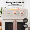 devanti 6l air fryer knob control 1700w cream