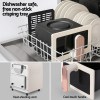 devanti 6l air fryer knob control 1700w cream