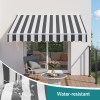 instahut retractable folding arm awning motorised sunshade 2.5mx2m grey white instahut retractable folding arm awning motorised sunshade 2.5mx2m grey white