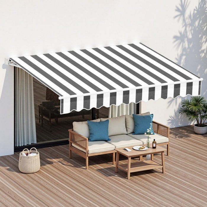 instahut retractable folding arm awning motorised sunshade 2.5mx2m grey white instahut retractable folding arm awning motorised sunshade 2.5mx2m grey white