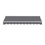 instahut retractable folding arm awning motorised sunshade 3.5m x 2.5m grey