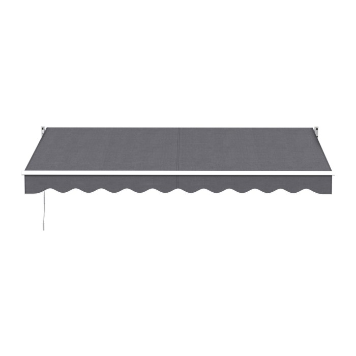 instahut retractable folding arm awning motorised sunshade 3.5m x 2.5m grey instahut retractable folding arm awning motorised sunshade 3.5m x 2.5m grey