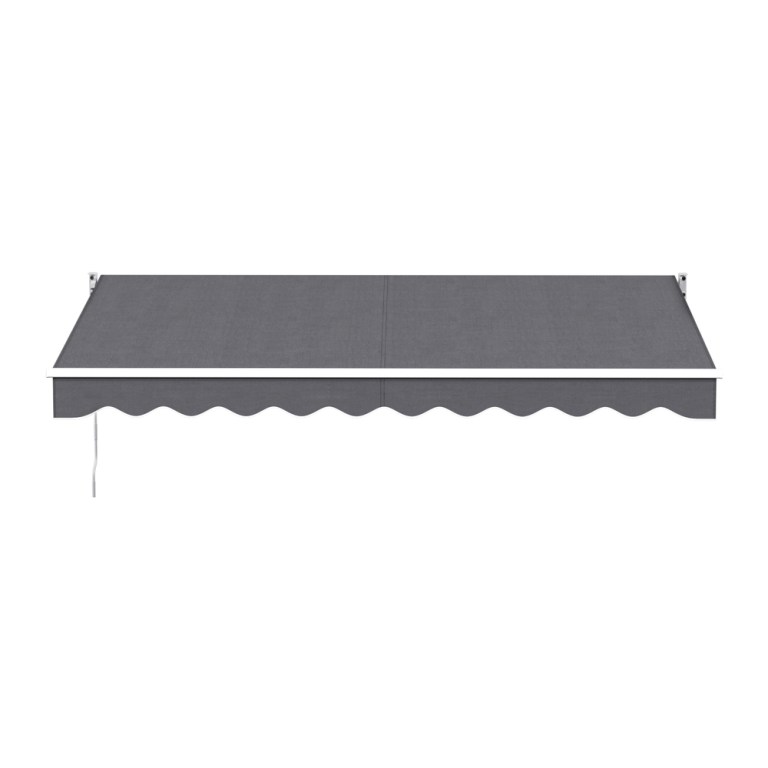 instahut retractable folding arm awning motorised sunshade 3.5m x 2.5m grey