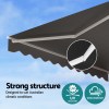 instahut retractable folding arm awning motorised sunshade 3.5m x 2.5m grey instahut retractable folding arm awning motorised sunshade 3.5m x 2.5m grey