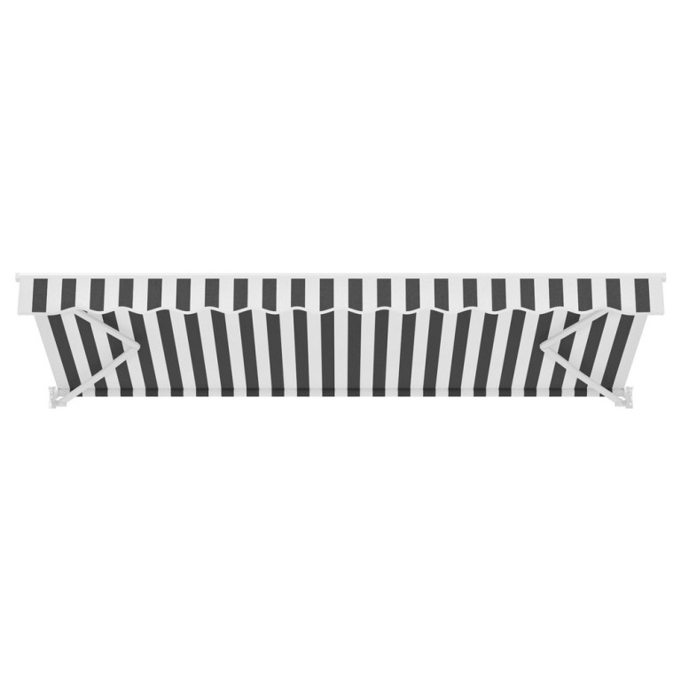 instahut retractable folding arm awning motorised sunshade 5mx3m grey white