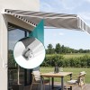 instahut retractable folding arm awning motorised sunshade 5mx3m grey white instahut retractable folding arm awning motorised sunshade 5mx3m grey white