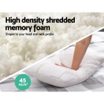 High-density shredded memory foam pillow support
