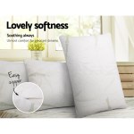 Soft pillows with easy zipper on bed.