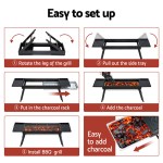 Simple steps for setting up a charcoal BBQ grill.