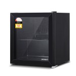 devanti 46l bar fridge glass door black