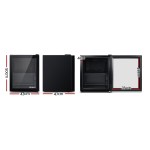 devanti 46l bar fridge glass door black
