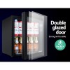 devanti 46l bar fridge glass door black devanti 46l bar fridge glass door black