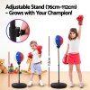 everfit kids punching bag stand set adjustable 76 112cm with gloves & pump