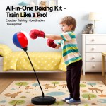 everfit kids punching bag stand set adjustable 76 112cm with gloves & pump everfit kids punching bag stand set adjustable 76 112cm with gloves & pump