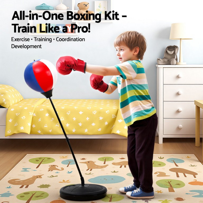 everfit kids punching bag stand set adjustable 76 112cm with gloves & pump everfit kids punching bag stand set adjustable 76 112cm with gloves & pump