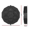 Black hexagonal exercise pad, 40cm by 8.5cm dimensions.