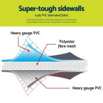 bestway swimming pool 412x201x122cm steel frame pool set w/pump ladder Diagram showing 3-ply PVC laminated fabric layers.