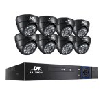 Eight security cameras with DVR system.