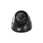 Black security camera with infrared LEDs