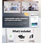 Cameras with motion detection and email alerts.