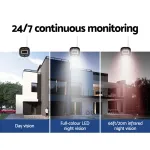 24/7 surveillance with day and night vision.