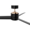 devanti 52'' ceiling fan dc motor w/light w/remote black