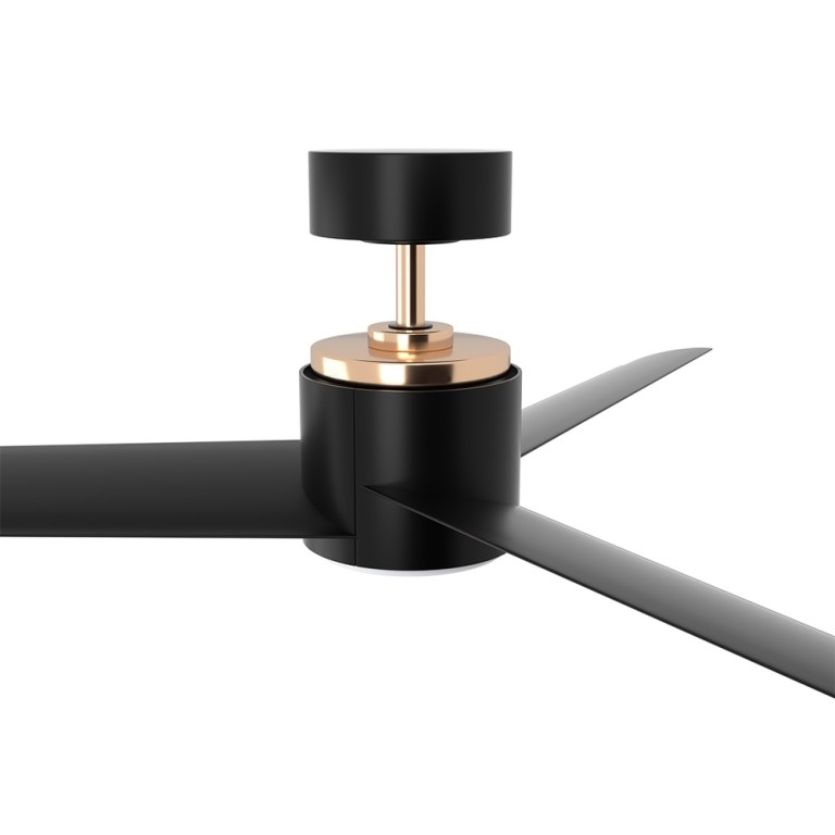 devanti 52'' ceiling fan dc motor w/light w/remote black