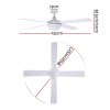 devanti 52'' ceiling fan ac motor w/light w/remote white devanti 52'' ceiling fan ac motor w/light w/remote white