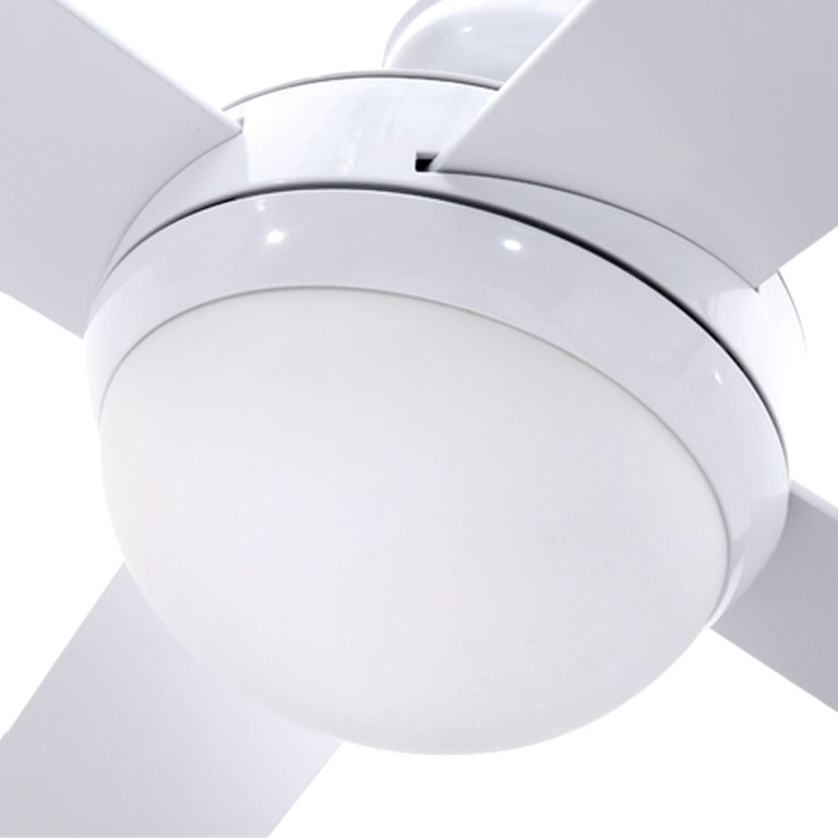 devanti 52'' ceiling fan ac motor w/light w/remote white