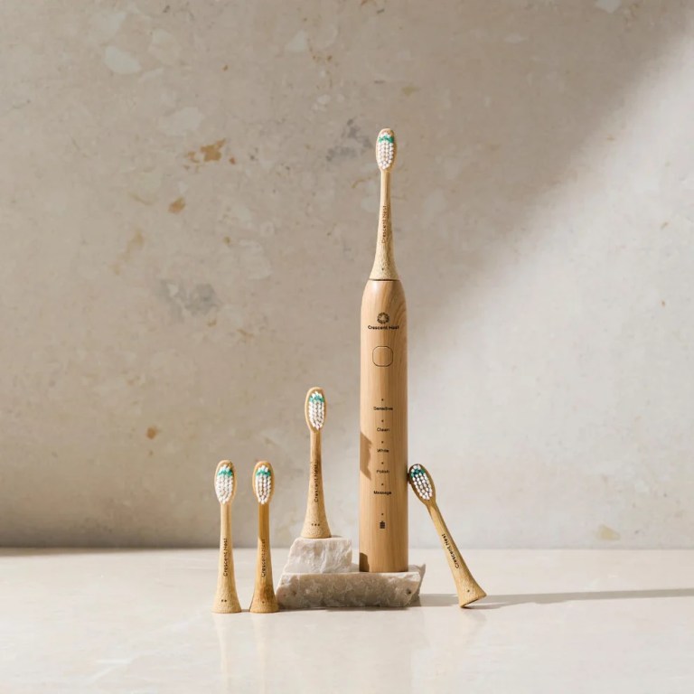 crescent nest travel ready set toothbrush