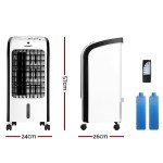 devanti evaporative air cooler conditioner 4l Portable air cooler with remote and ice packs.