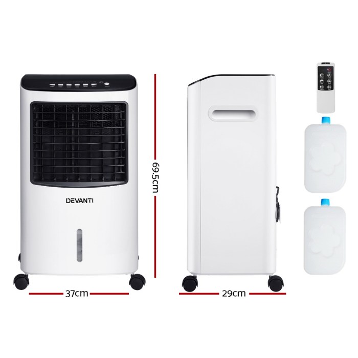 devanti evaporative air cooler conditioner 8l