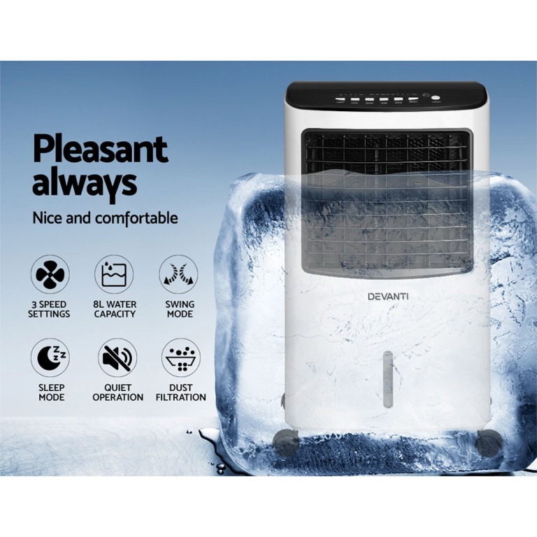 devanti evaporative air cooler conditioner 8l