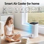 devanti evaporative air cooler conditioner w/ remote 4l
