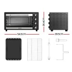 devanti 45l convection oven electric fryer ovens 1800w