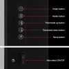 devanti electric fireplace fire heater 2000w black Heater control panel with function buttons and switch