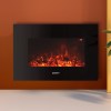 devanti electric fireplace fire heater 2000w black Modern electric fireplace with glowing embers.