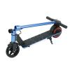 electric scooter 130w 16km/h led light folding portable riding commuter blue Foldable electric scooter with blue frame.