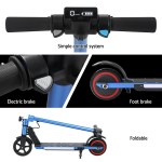Electric scooter with brakes and foldable design