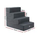 i.pet dog ramp foam dog cover stairs portable cat ladder for sofa bed 4 steps