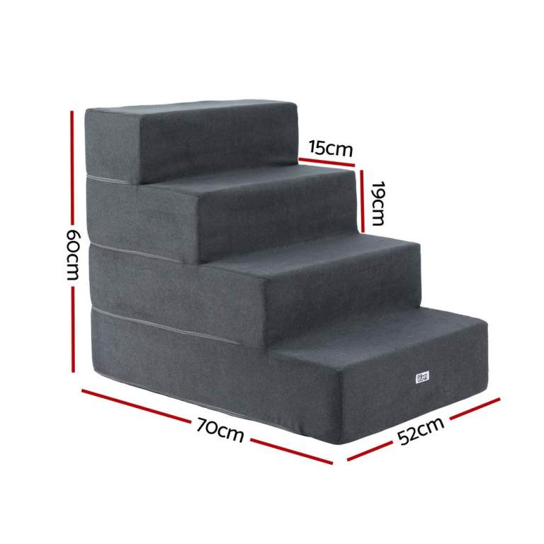 i.pet dog ramp foam dog cover stairs portable cat ladder for sofa bed 4 steps