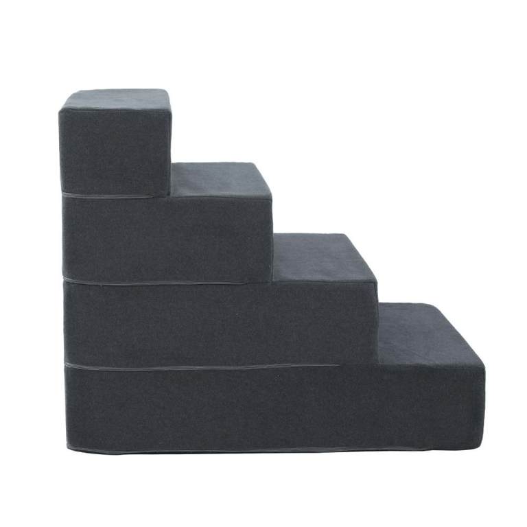 i.pet dog ramp foam dog cover stairs portable cat ladder for sofa bed 4 steps