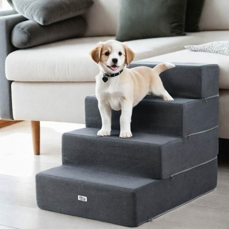 i.pet dog ramp foam dog cover stairs portable cat ladder for sofa bed 4 steps