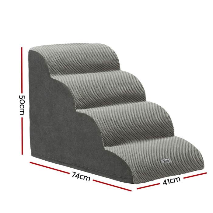 i.pet dog ramp steps foam 4 tier pet stairs for bed sofa car portable indoor i.pet dog ramp steps foam 4 tier pet stairs for bed sofa car portable indoor