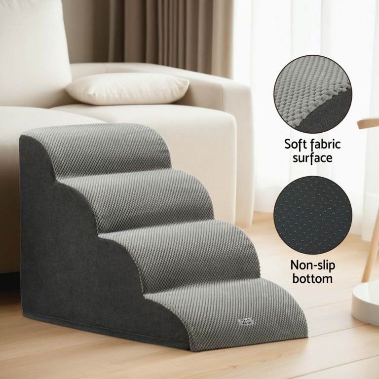 i.pet dog ramp steps foam 4 tier pet stairs for bed sofa car portable indoor i.pet dog ramp steps foam 4 tier pet stairs for bed sofa car portable indoor