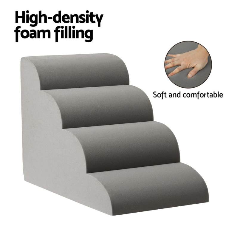 i.pet dog ramp steps foam 4 tier pet stairs for bed sofa car portable indoor i.pet dog ramp steps foam 4 tier pet stairs for bed sofa car portable indoor