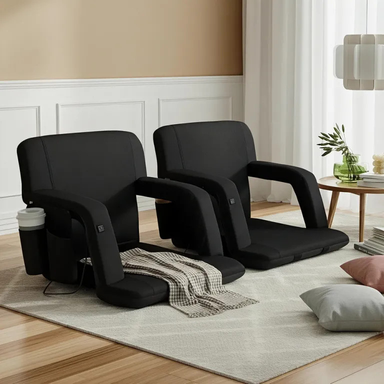artiss 2x floor lounge sofa bed with armrest heated cushion artiss 2x floor lounge sofa bed with armrest heated cushion