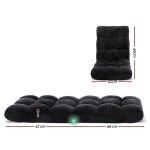 artiss 2x lounge sofa bed flannel fabric black artiss 2x lounge sofa bed flannel fabric black